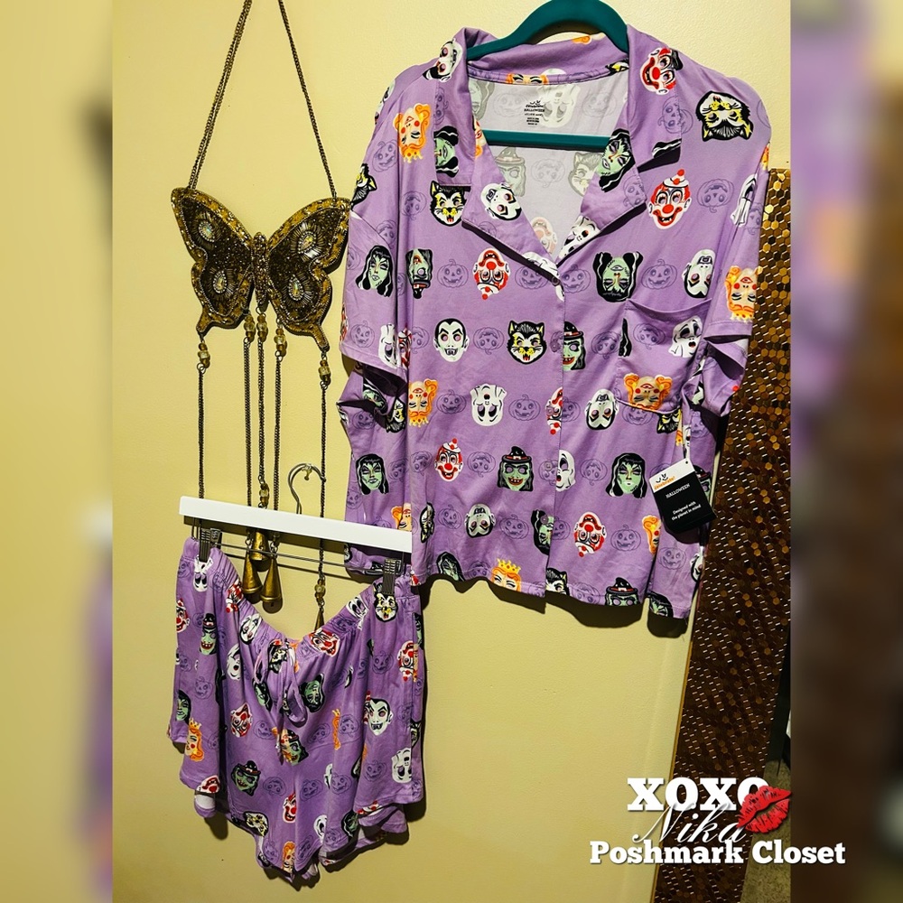Way to celebrate Halloween Pajamas Short Set Women’s size 2XL (18W-20W)